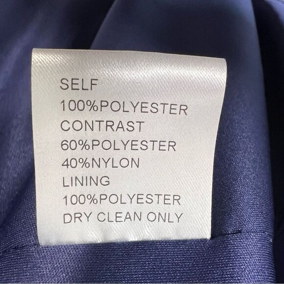 Tadashi Shoji Women’s Size 14 Blue Barbara Crepe Sleeveless Formal Gown Dress - Picture 13 of 16